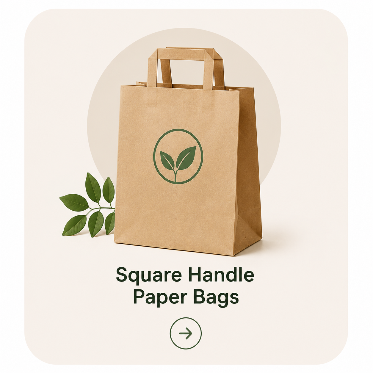 Square Handle Eco-Friendly Paper Bags