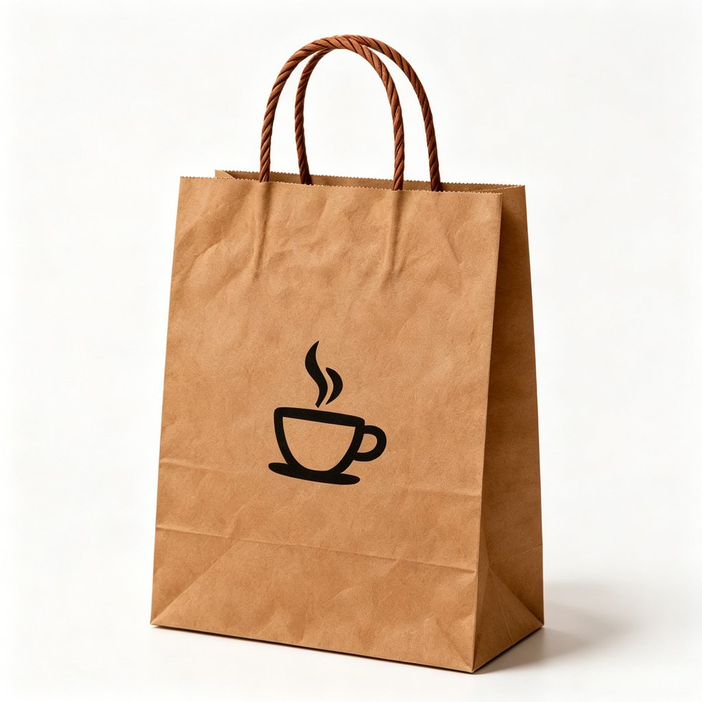 Round Handle Kraft Paper Bag
