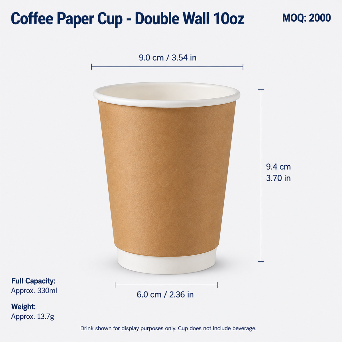 Custom Double‑Wall Paper Coffee Cups, Lids & Straws