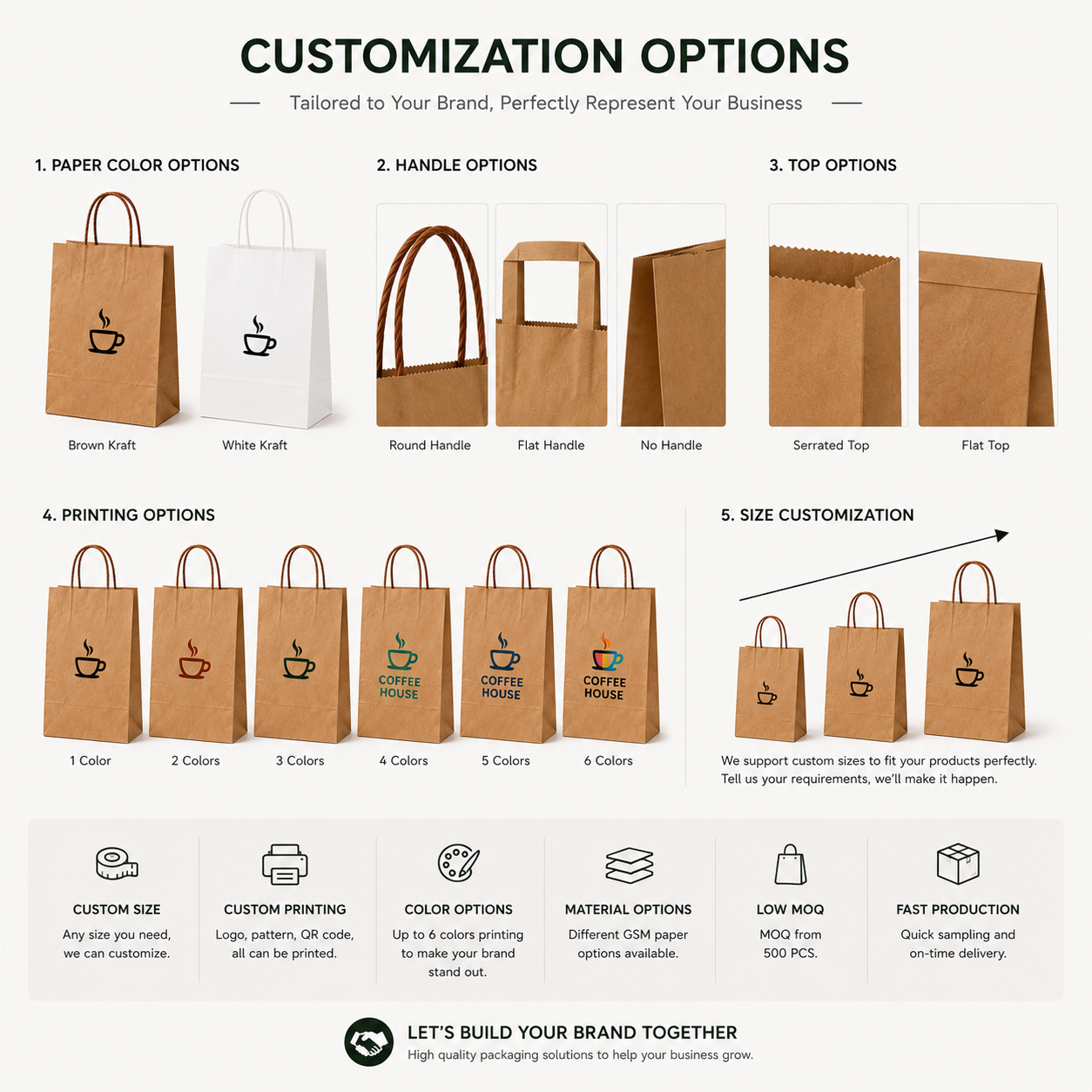 Round Handle Kraft Paper Bag