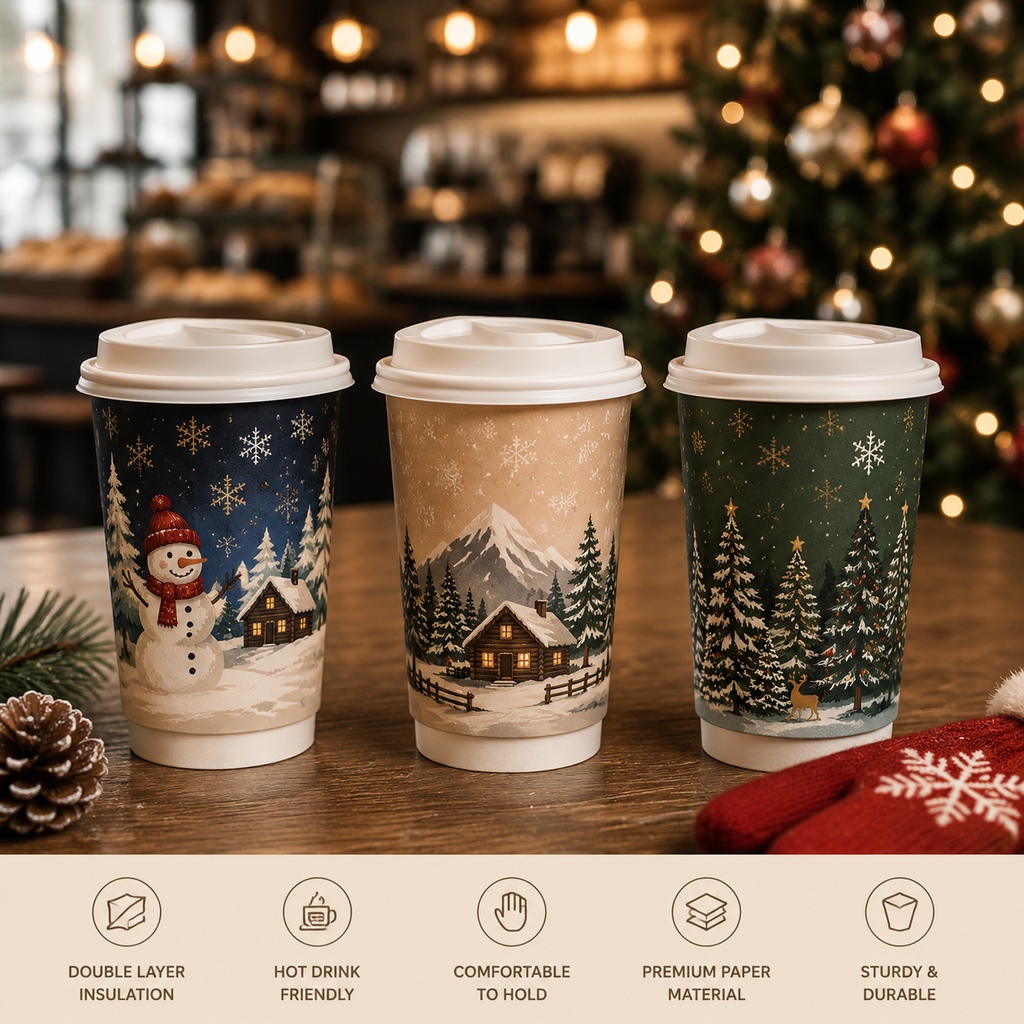 Winter Paper Cups