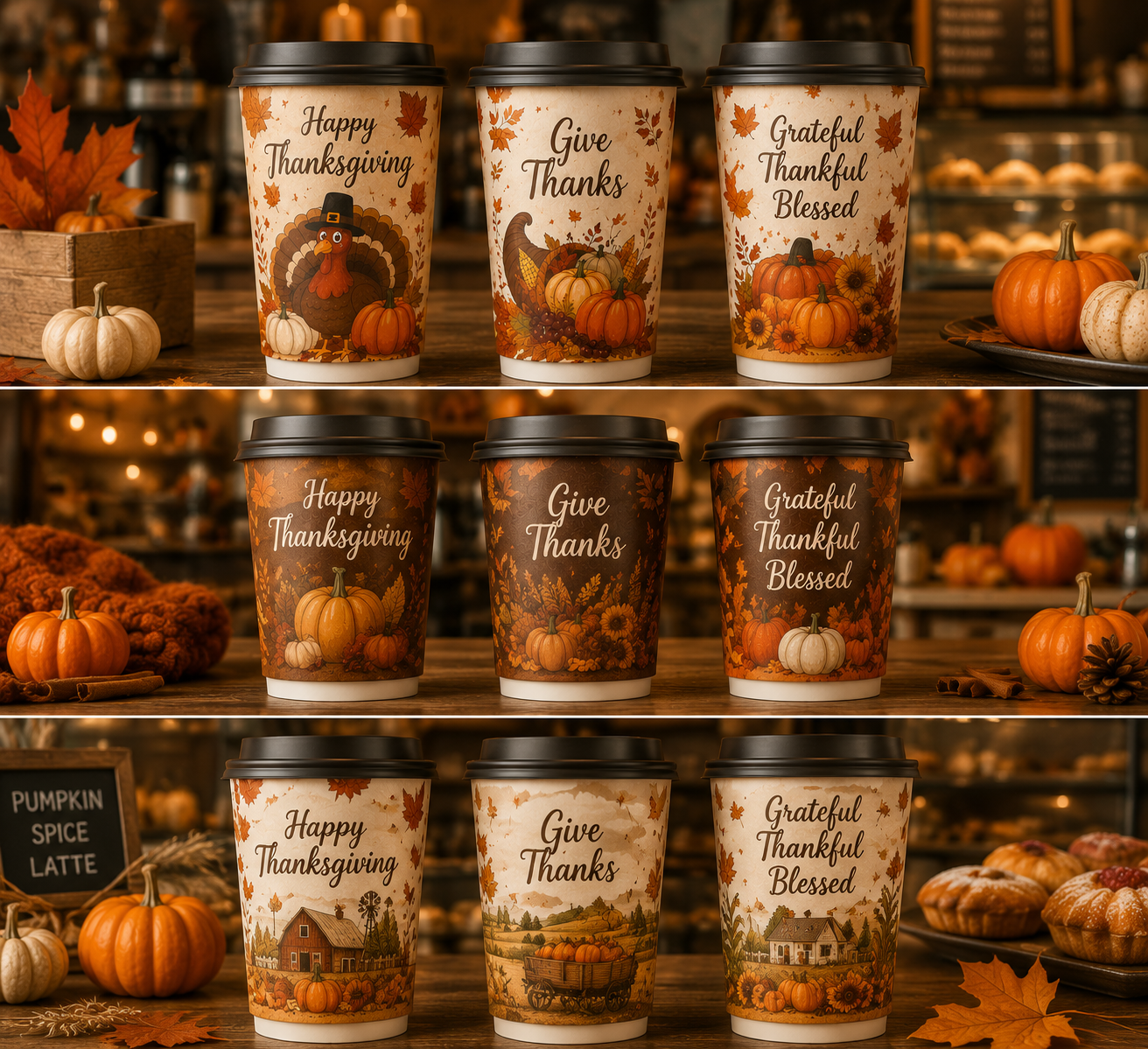 Thanksgiving Paper Cups