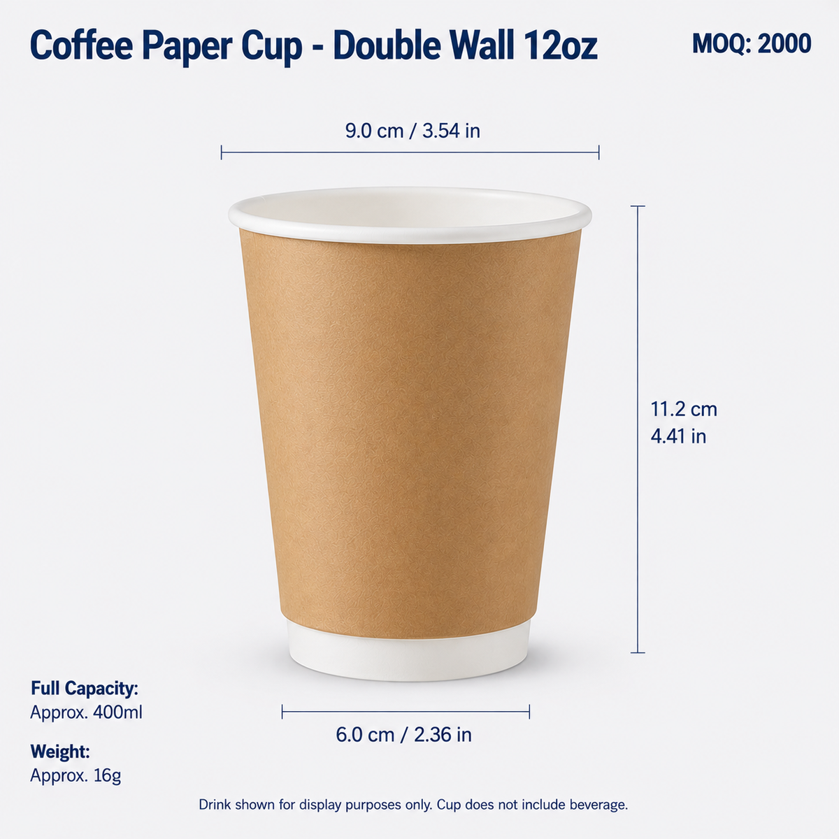 Custom Double‑Wall Paper Coffee Cups, Lids & Straws