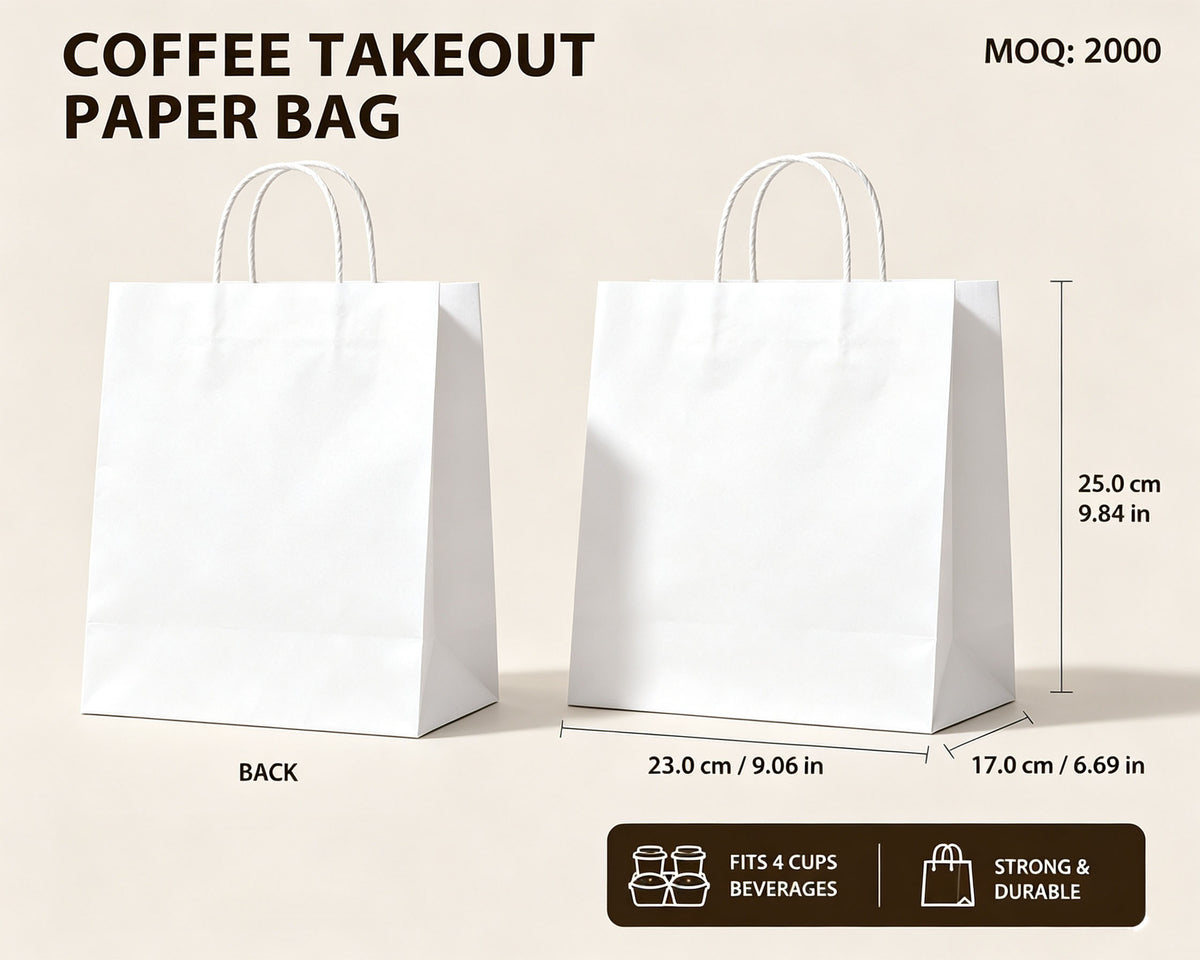 Custom Kraft Coffee Beverage Bags (Single‑Cup, Double‑Cup, Four‑Cup)