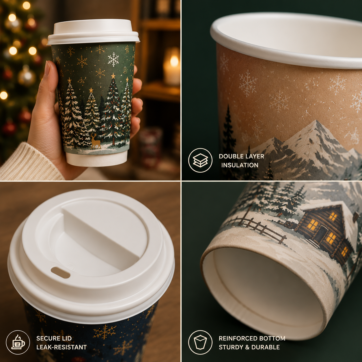 Winter Paper Cups