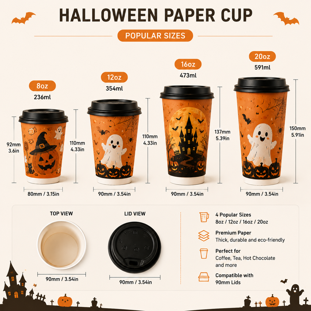 Halloween Custom Paper Cups