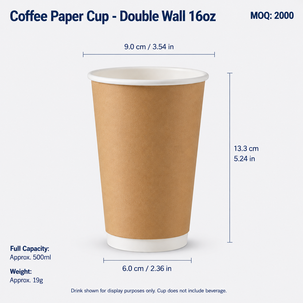 Custom Double‑Wall Paper Coffee Cups, Lids & Straws