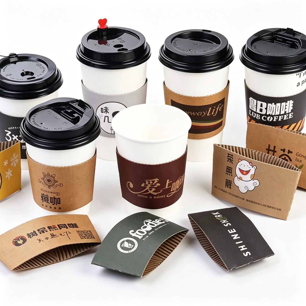 Paper Cup Sleeves – Adjustable Locking &amp; Corrugated Styles