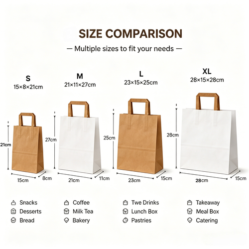 Square Handle Kraft Paper Bag