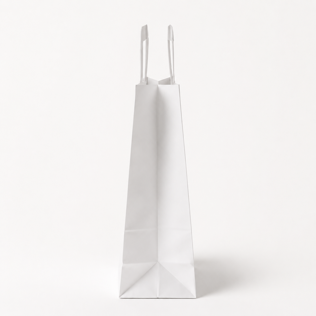 Custom White Kraft Paper Bags with Handles