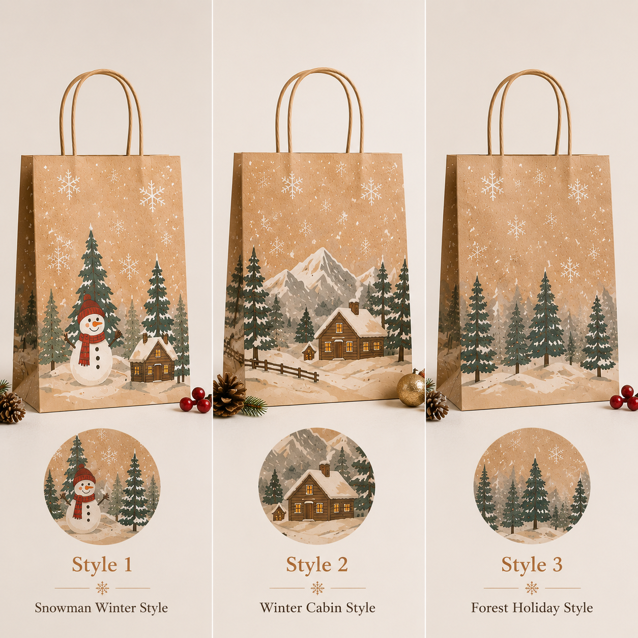 Winter Paper Bags