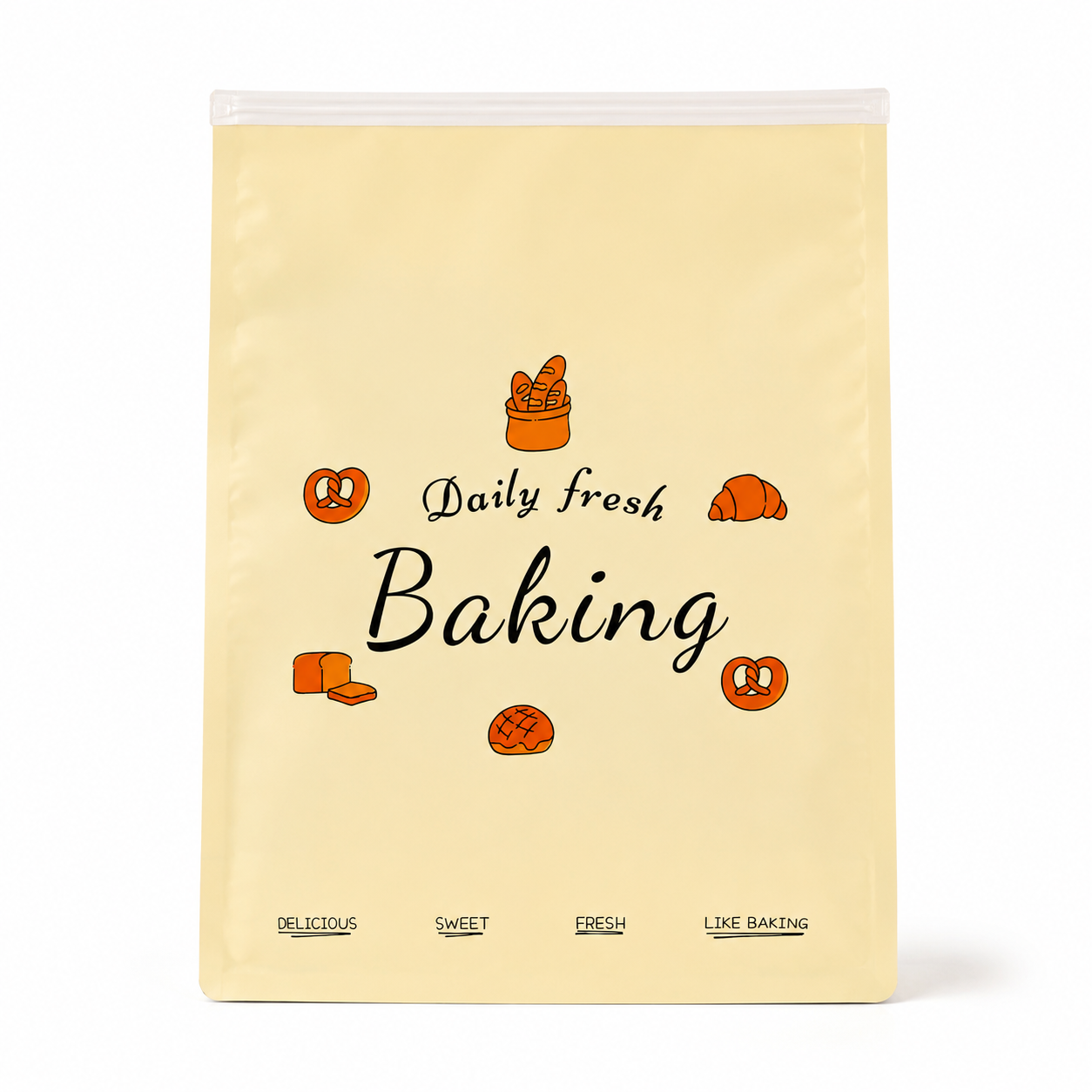 Wire Tie Window Bread Bags with Clear Front Display for Bakery Packaging