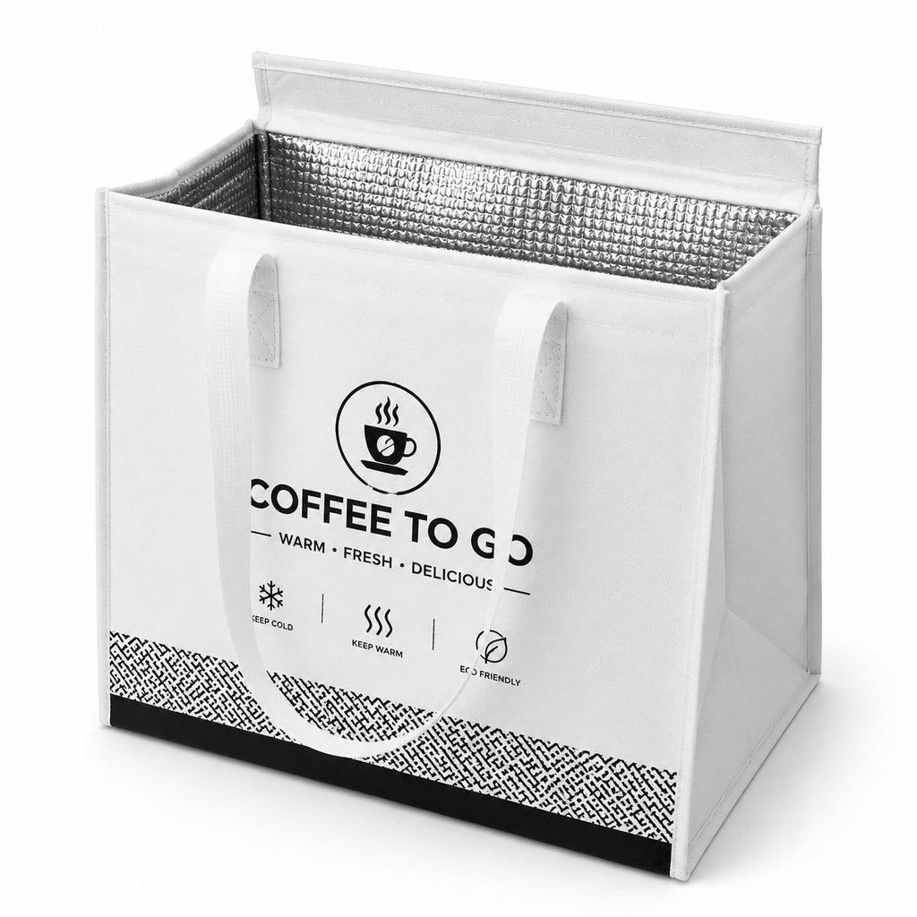 Multi-Style Aluminum Foil Insulated Takeaway Bags – Coffee, Milk Tea & Bakery Packaging