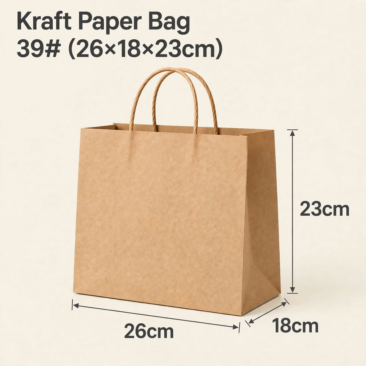 Custom Kraft Paper Bags with Handles