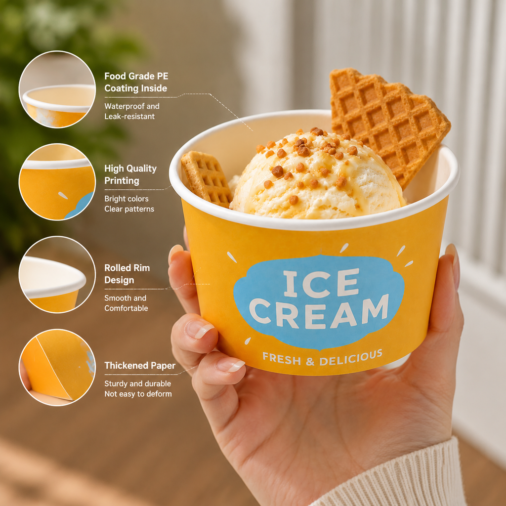 PE Coated Ice Cream Cups
