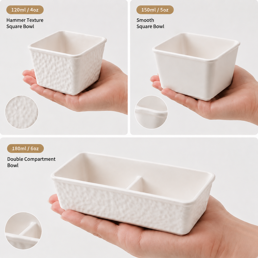 Eco-Friendly Bagasse Fiber Ice Cream Bowls