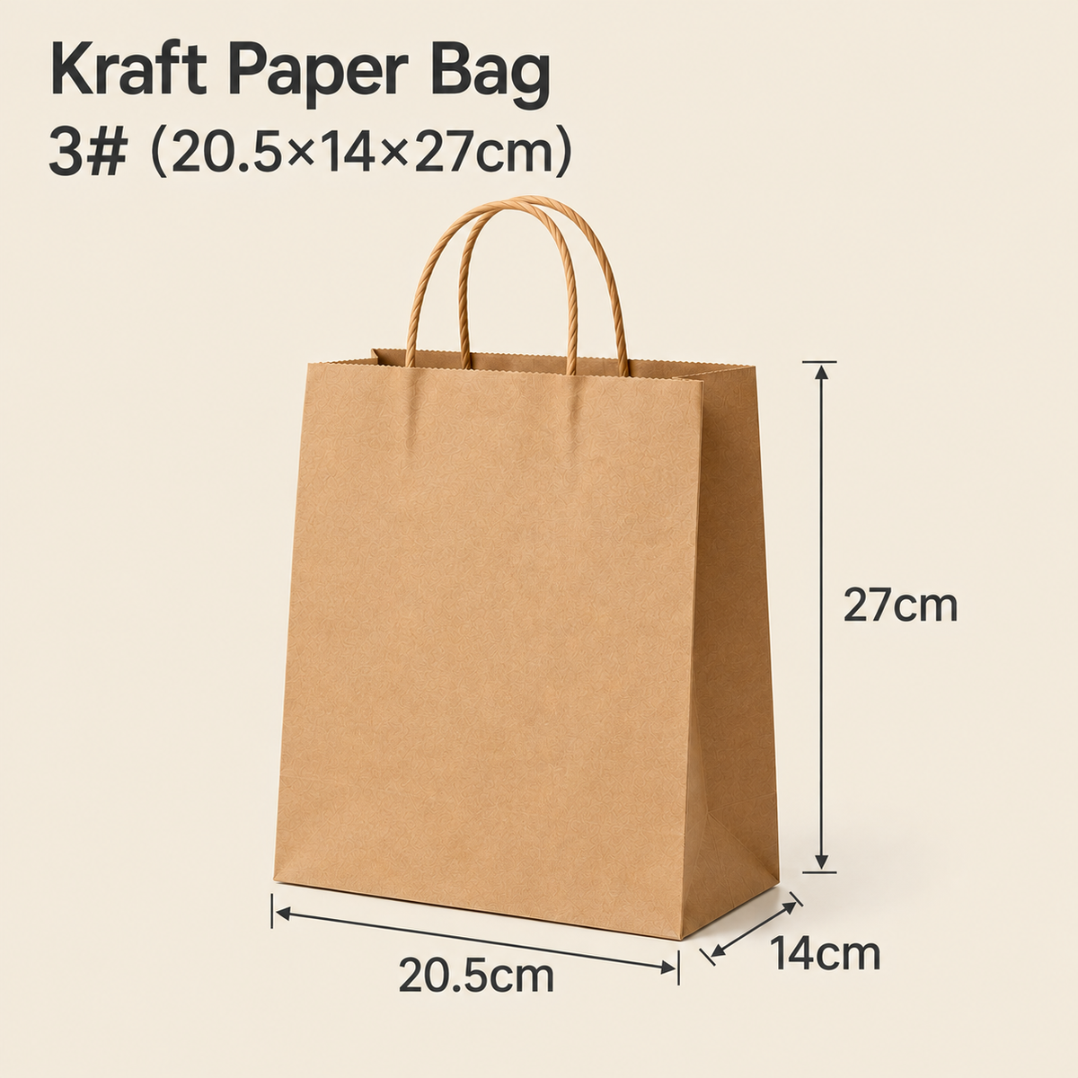 Custom Kraft Paper Bags with Handles