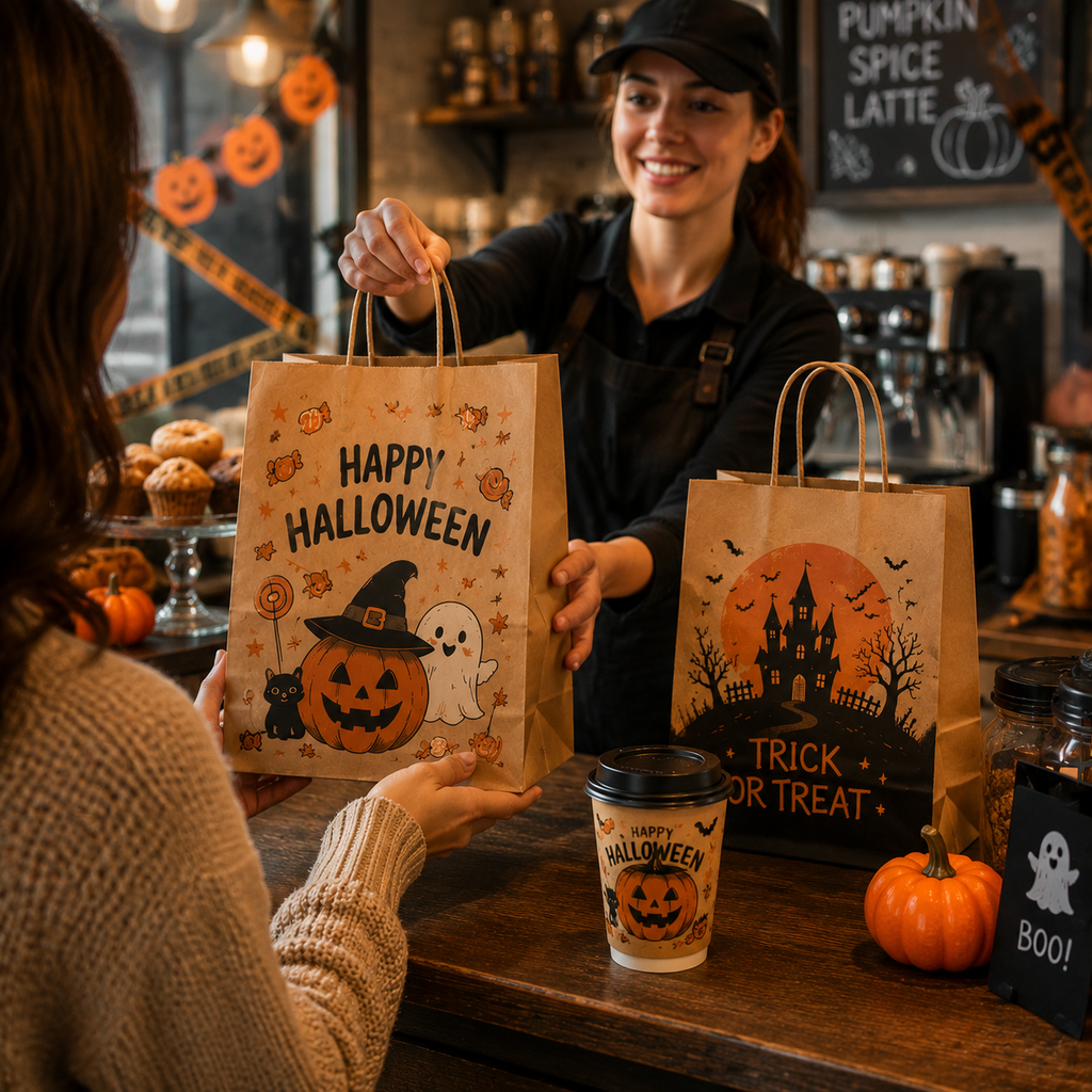 Halloween Custom Kraft Paper Bags