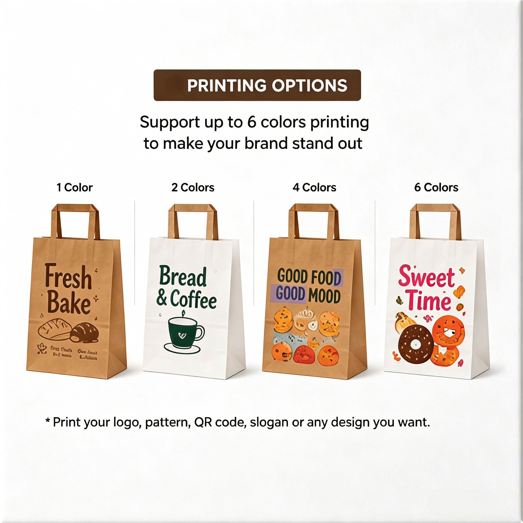 Square Handle Kraft Paper Bag