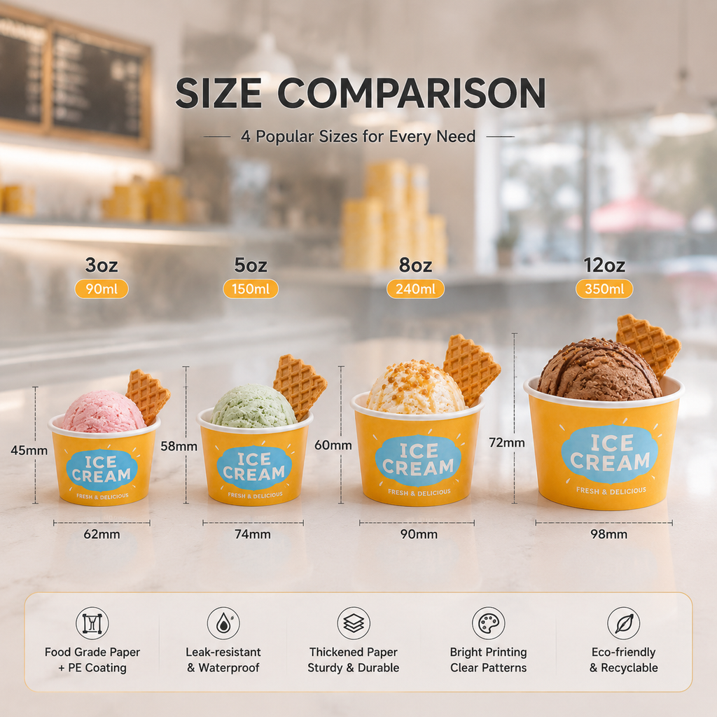 PE Coated Ice Cream Cups