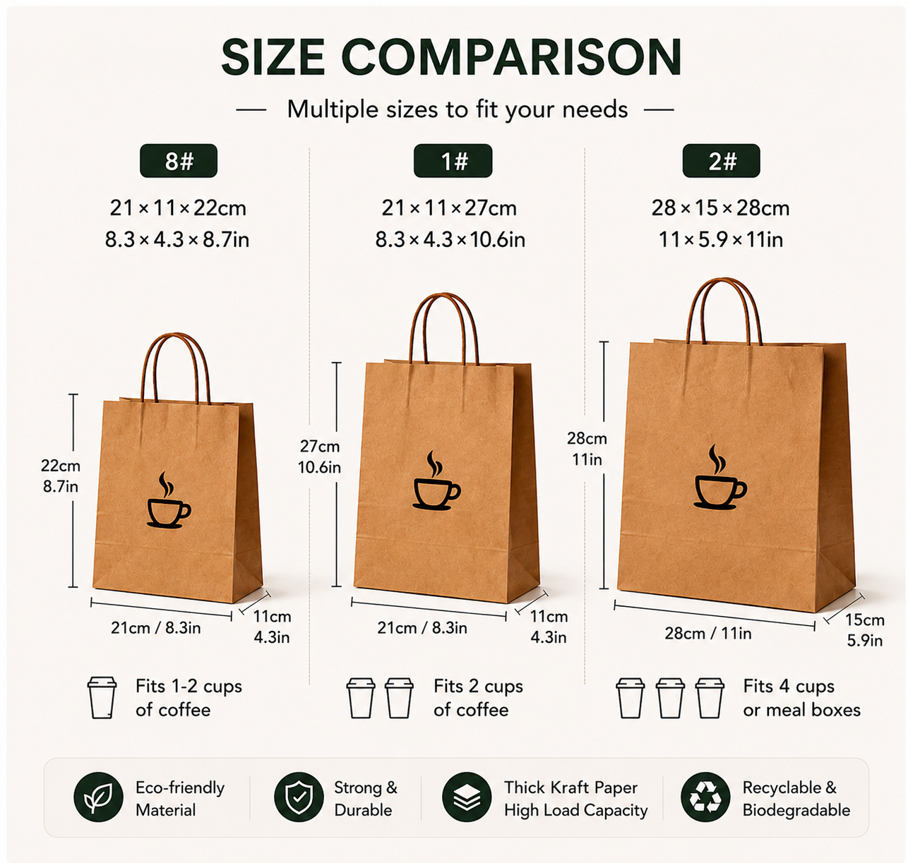 Round Handle Kraft Paper Bag