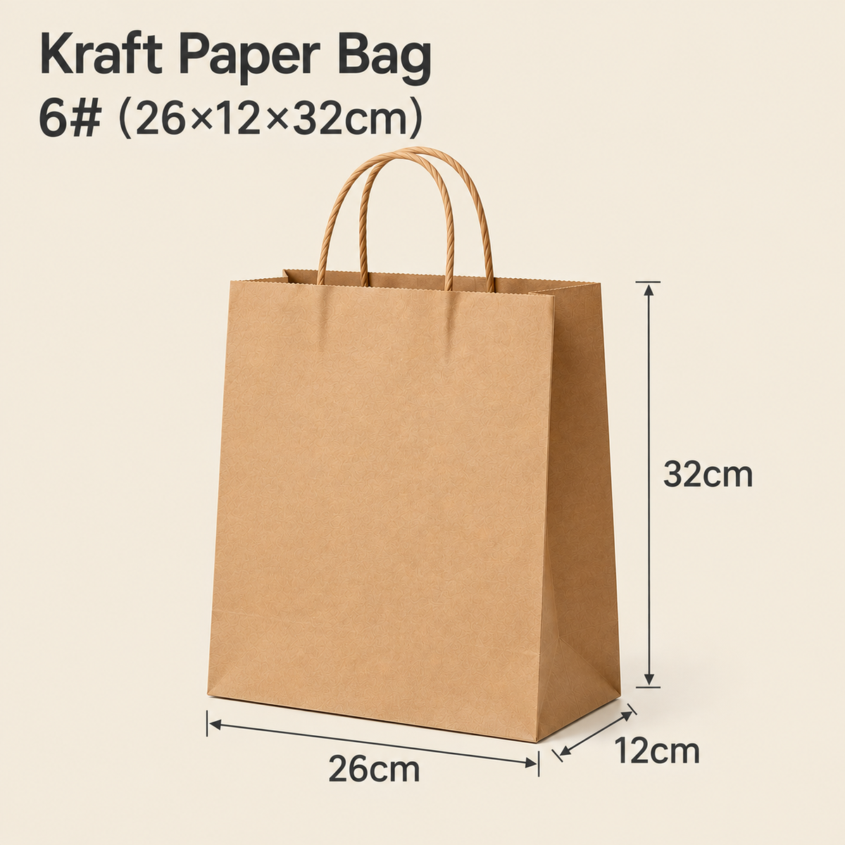 Custom Kraft Paper Bags with Handles
