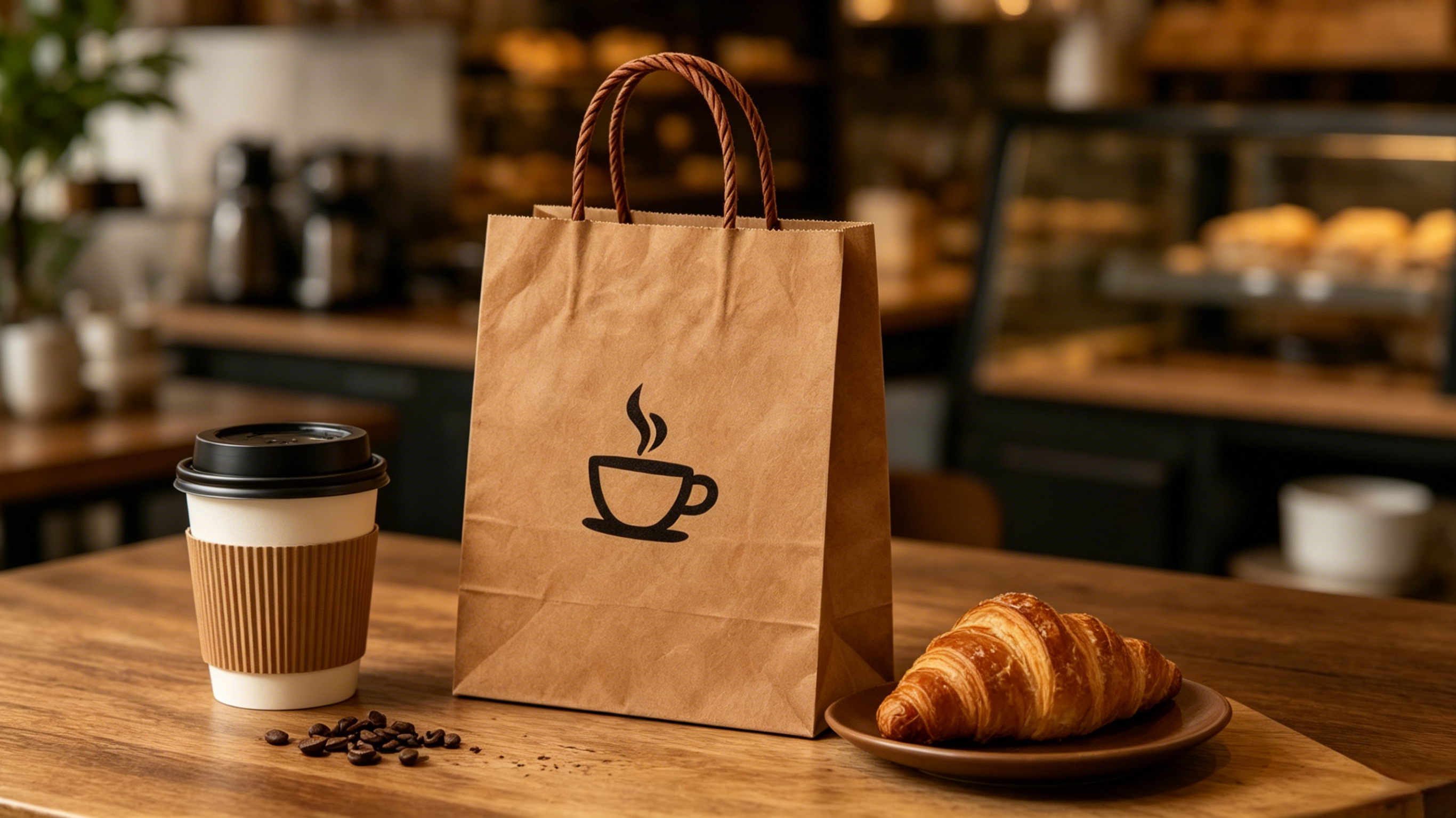 Round Handle Kraft Paper Bag