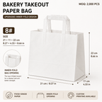Custom Multi‑Size Bakery Paper Bags for Bread, Cake & Pastry Takeaway Packaging