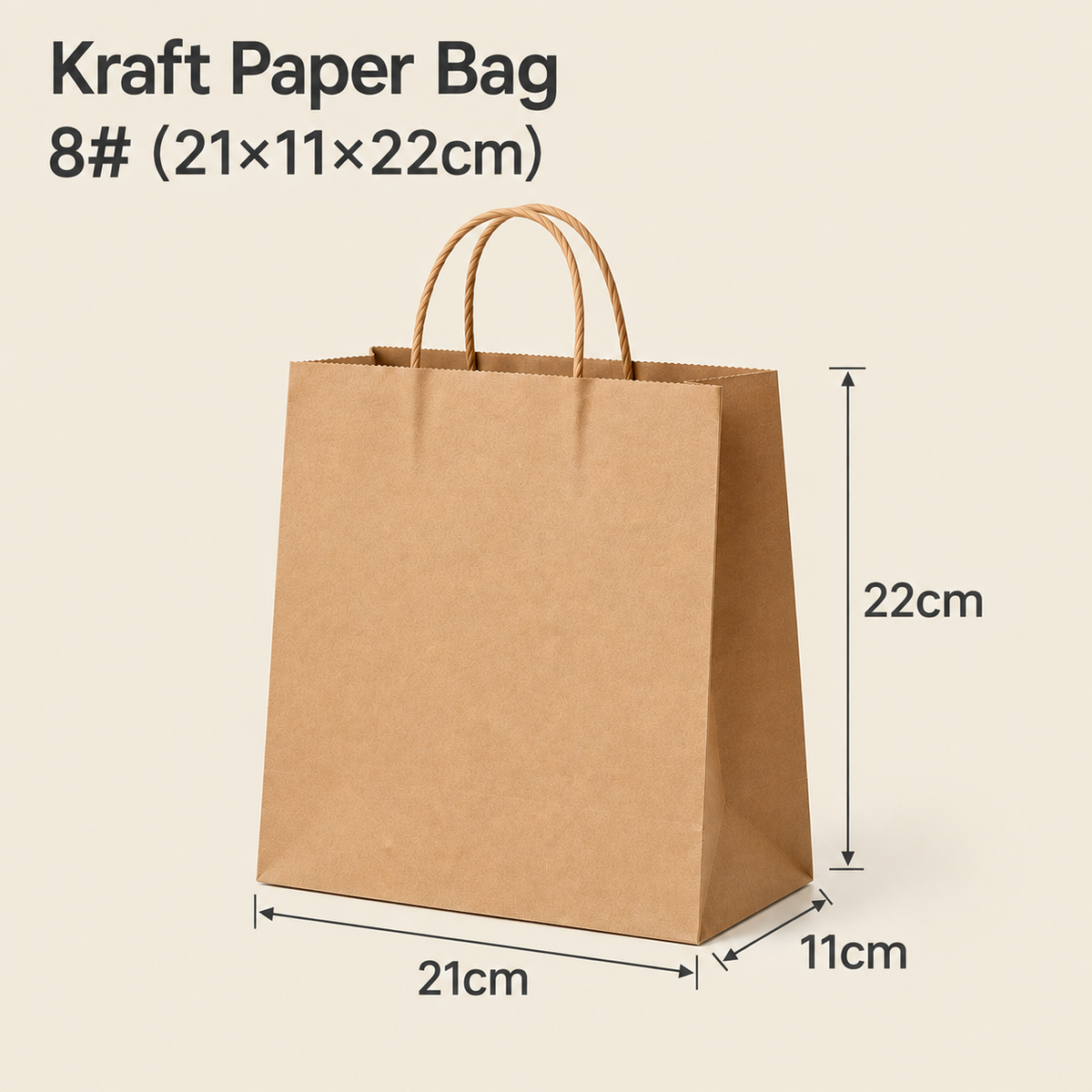 Custom Kraft Paper Bags with Handles