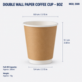 Custom Double‑Wall Paper Coffee Cups, Lids & Straws