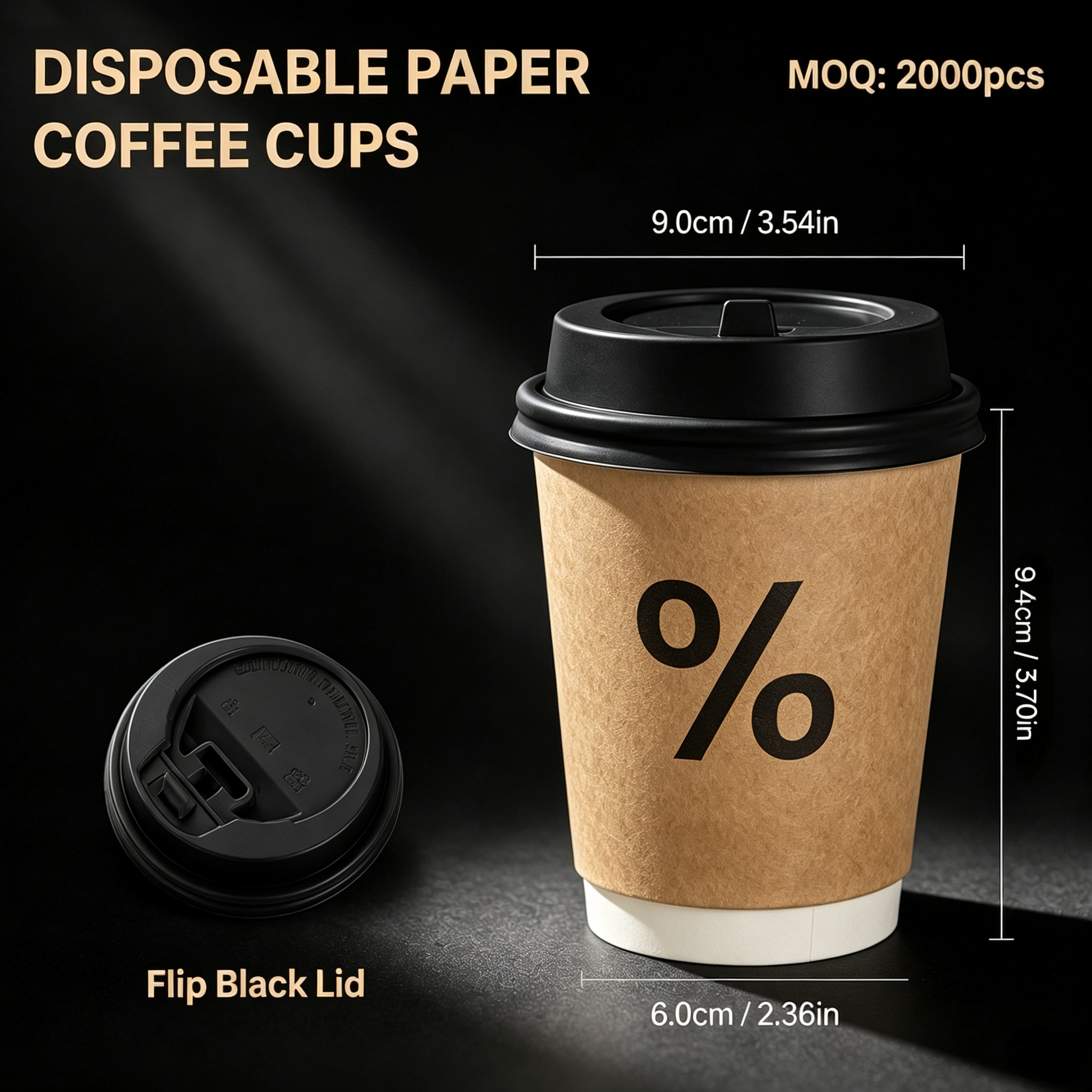 10oz (330ml) Paper Coffee Cups with Lids – Disposable Hot Drink Cups for Cafes & Takeaway