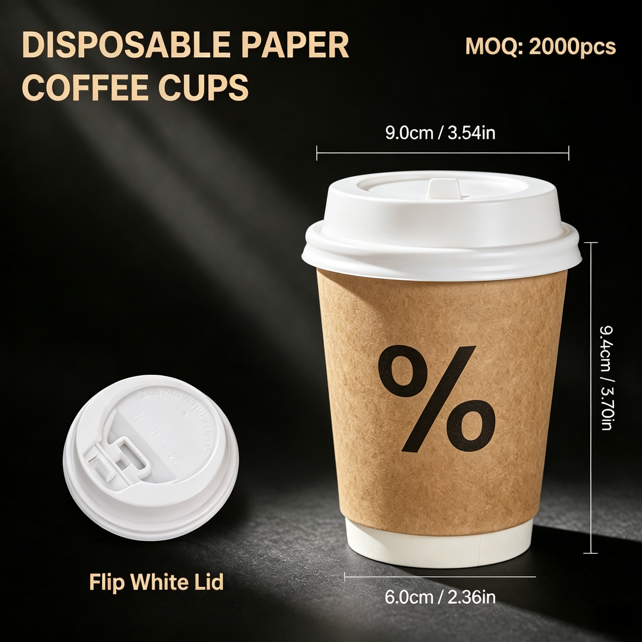 10oz (330ml) Paper Coffee Cups with Lids – Disposable Hot Drink Cups for Cafes & Takeaway