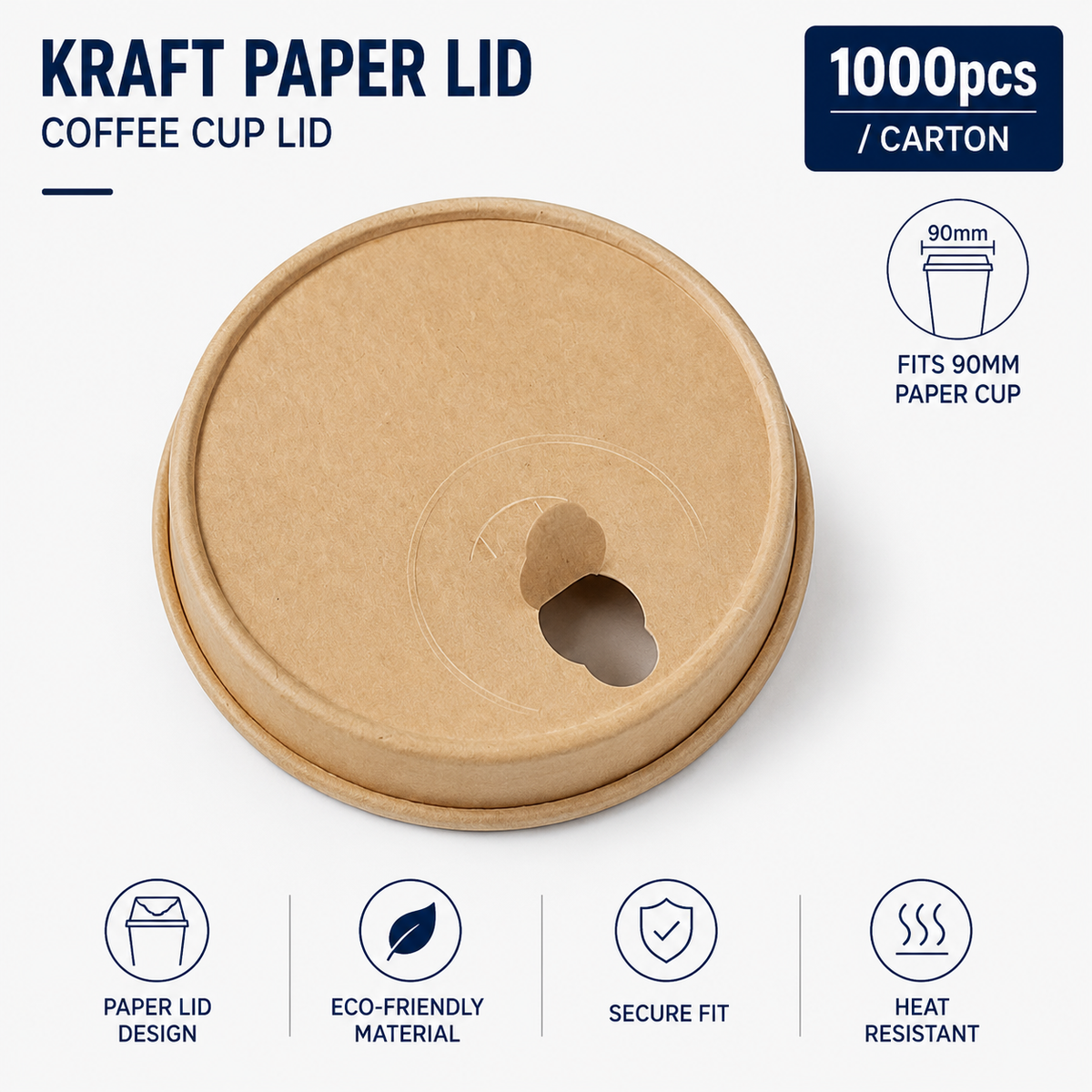 Custom Double‑Wall Paper Coffee Cups, Lids & Straws