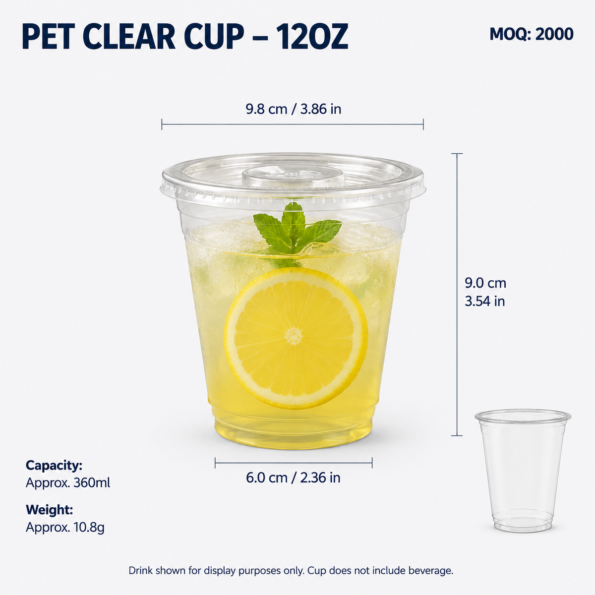 Custom PET Cups, Lids, Straws & Leak‑Proof Paper Liners