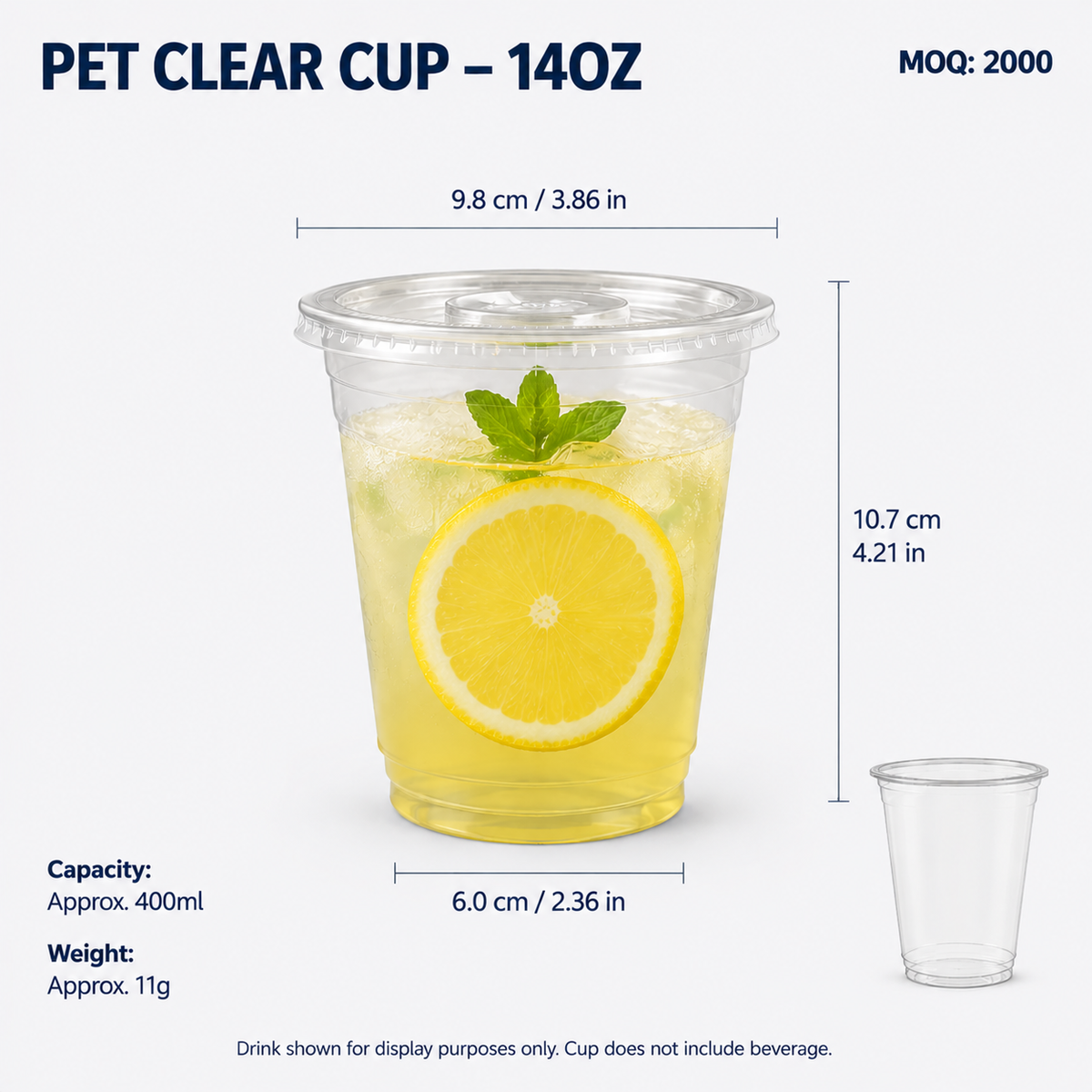 Custom PET Cups, Lids, Straws & Leak‑Proof Paper Liners