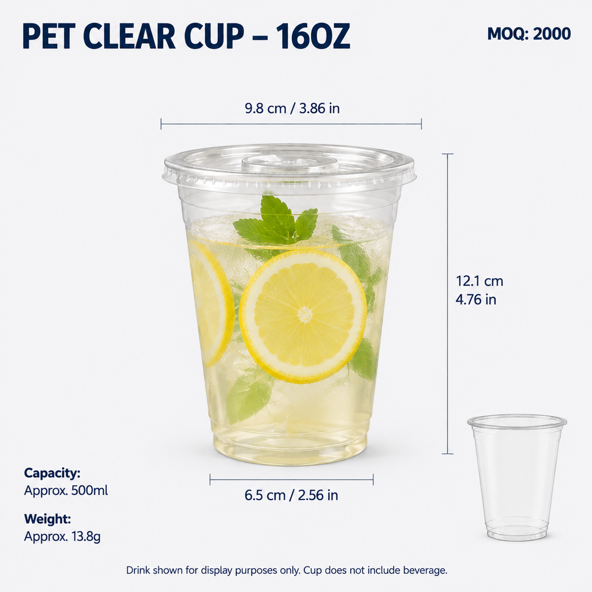 Custom PET Cups, Lids, Straws & Leak‑Proof Paper Liners