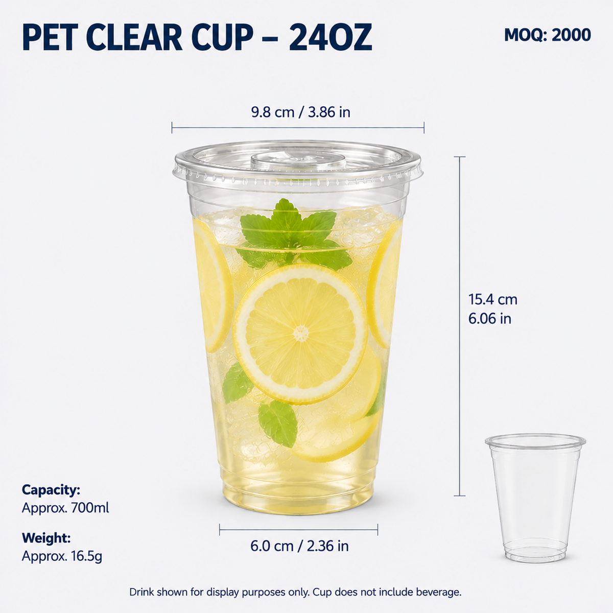 Custom PET Cups, Lids, Straws & Leak‑Proof Paper Liners
