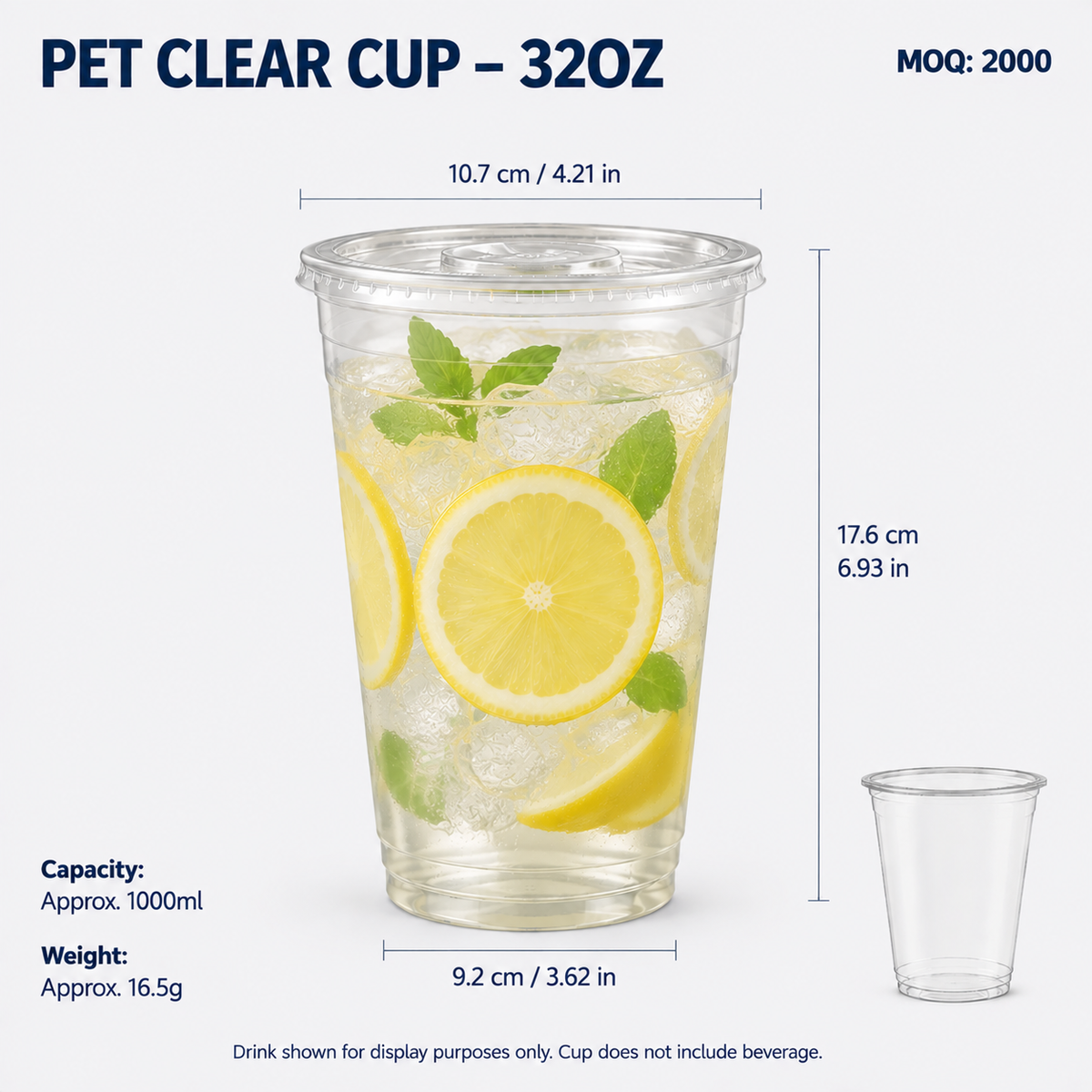 Custom PET Cups, Lids, Straws & Leak‑Proof Paper Liners