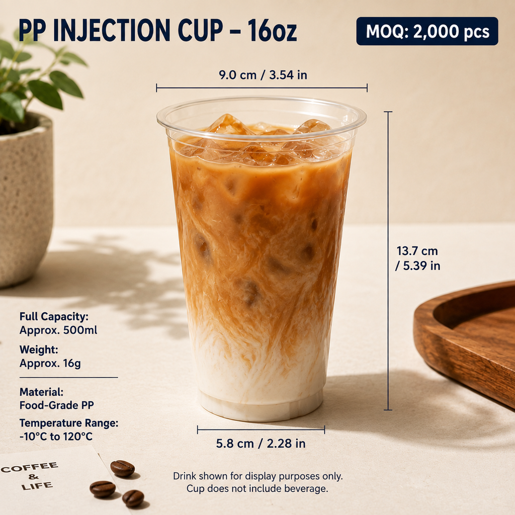 Custom Injection‑Molded PP Cups, Lids & Straws