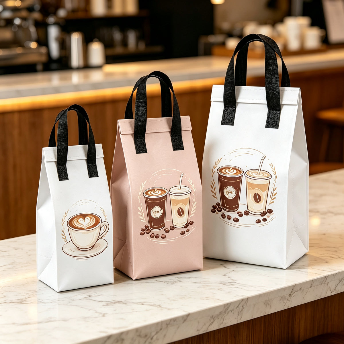 Custom Insulated Aluminum Foil Non-Woven Carry Bags
