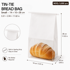 Custom Window Tin Tie Bread Bags